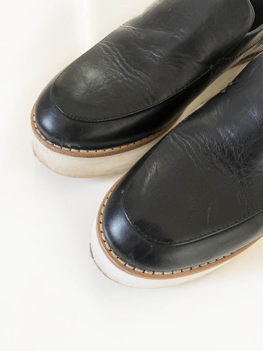 vince butter leather zeta platform loafer | lambskin - good market thrift store