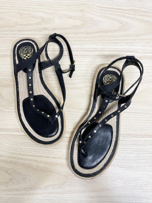 vince camuto kelmia studded espadrilles thong sandal - good market thrift store