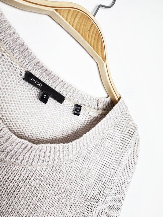 vince linen slub - knit summer sweater - good market thrift store