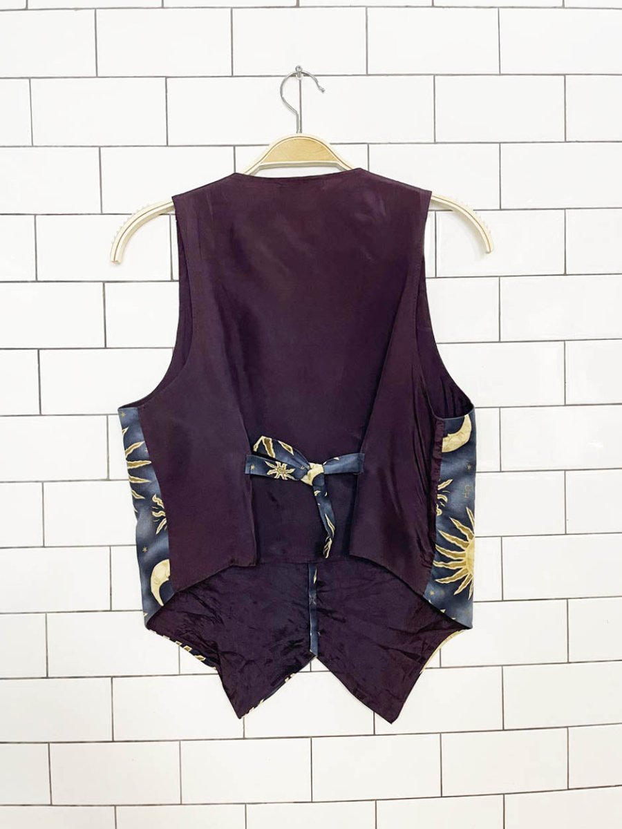 vintage 00s 111 main celestial sun moon vest - good market thrift store