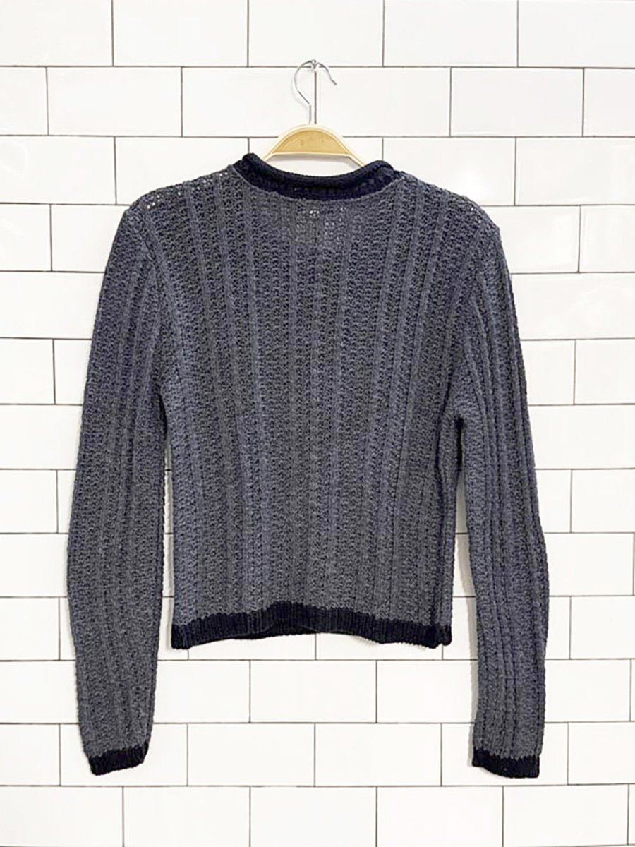 vintage 00s absolutely creative cotton cable knit sweater | made in USA - good market thrift store