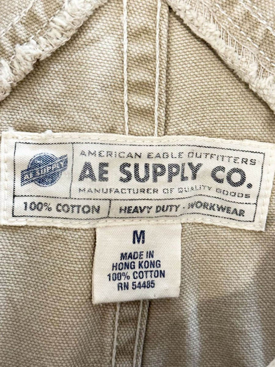 vintage 00s AE supply co. double knee surplus overalls | american eagle - good market thrift store