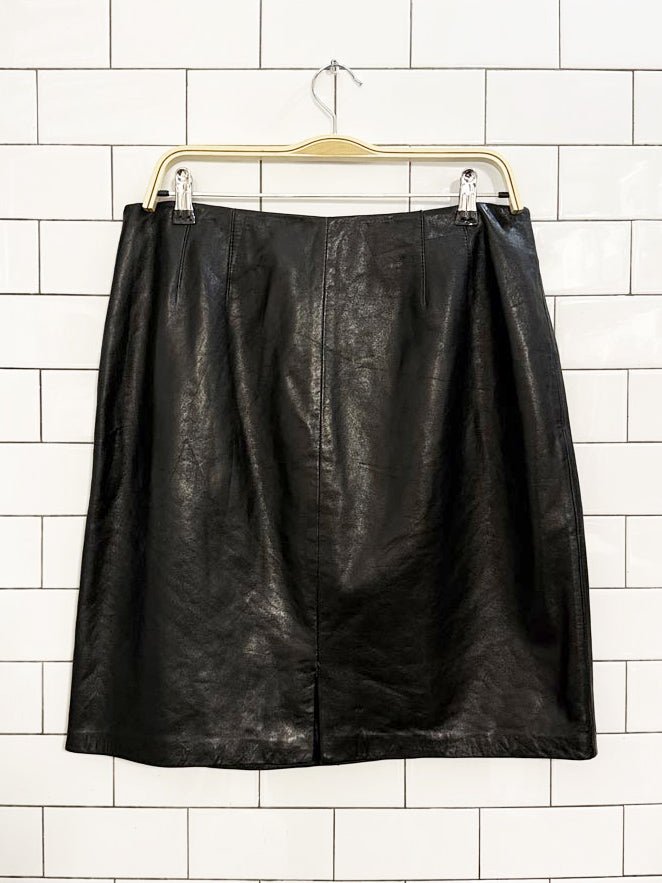 vintage 00s alfani soft leather mini skirt - good market thrift store