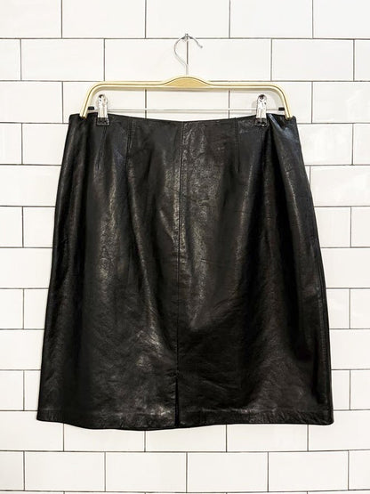 vintage 00s alfani soft leather mini skirt - good market thrift store