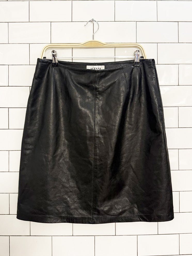vintage 00s alfani soft leather mini skirt - good market thrift store