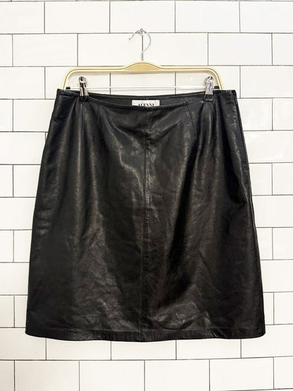 vintage 00s alfani soft leather mini skirt - good market thrift store