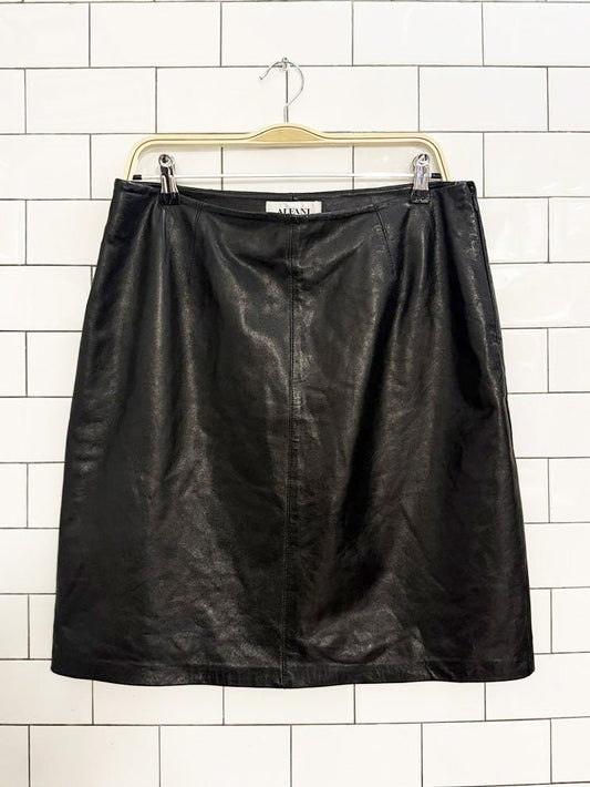 vintage 00s alfani soft leather mini skirt - good market thrift store