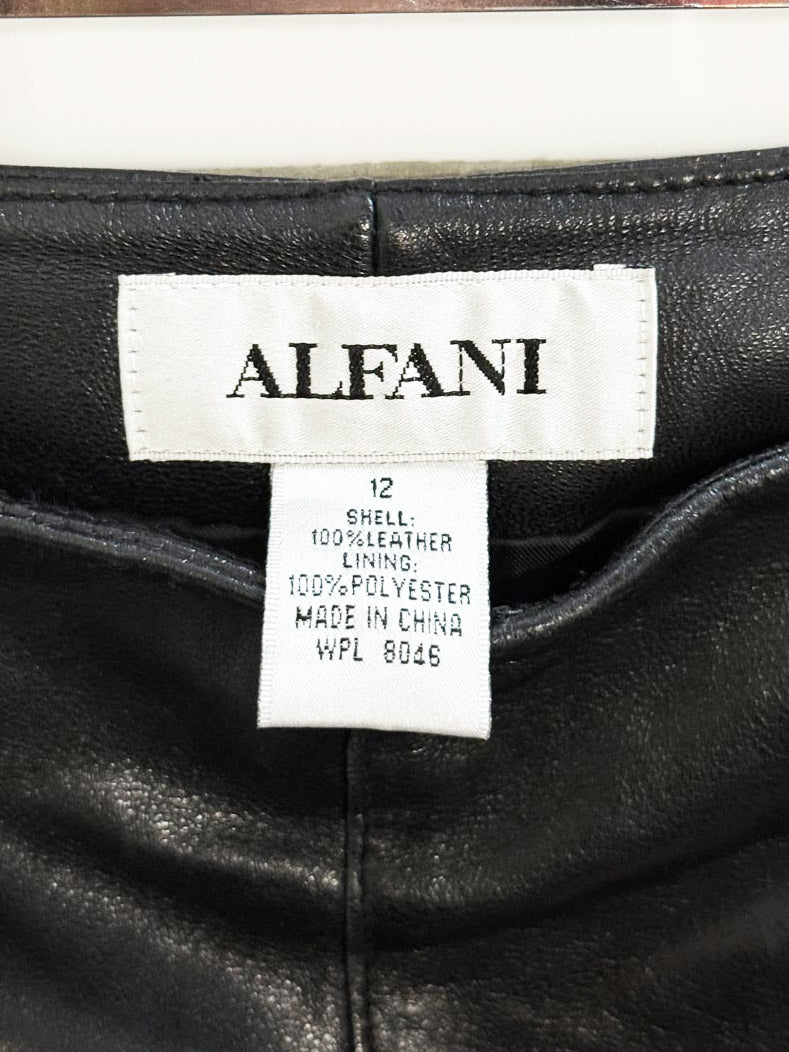 vintage 00s alfani soft leather mini skirt - good market thrift store
