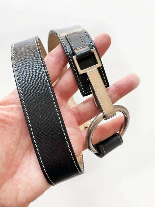 vintage 00s ann taylor 100% leather harness belt | made in Italy - good market thrift store