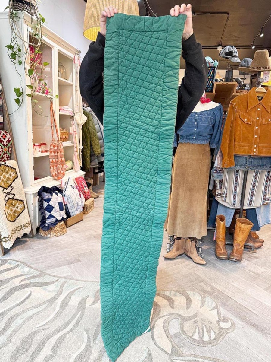 vintage 00s april cornell quilted floral table runner - good market thrift store