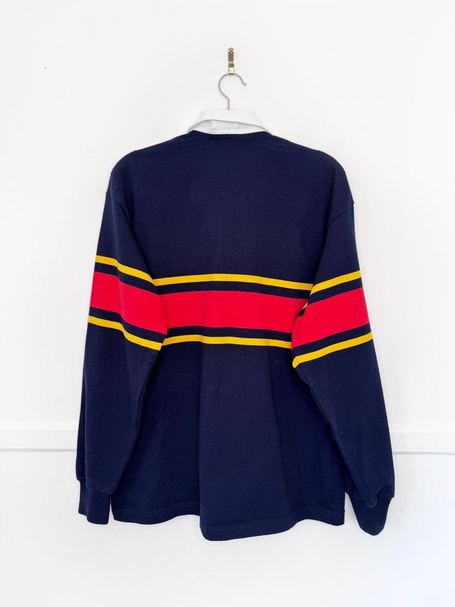 vintage 00s barbarian x queens university rugby long sleeve shirt - good market thrift store
