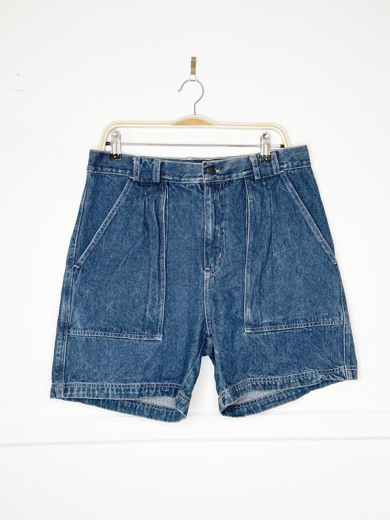 vintage 00s bb exploration pleated pocket denim shorts - good market thrift store