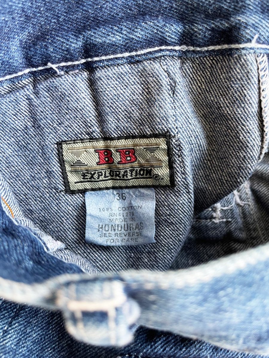 vintage 00s bb exploration pleated pocket denim shorts - good market thrift store