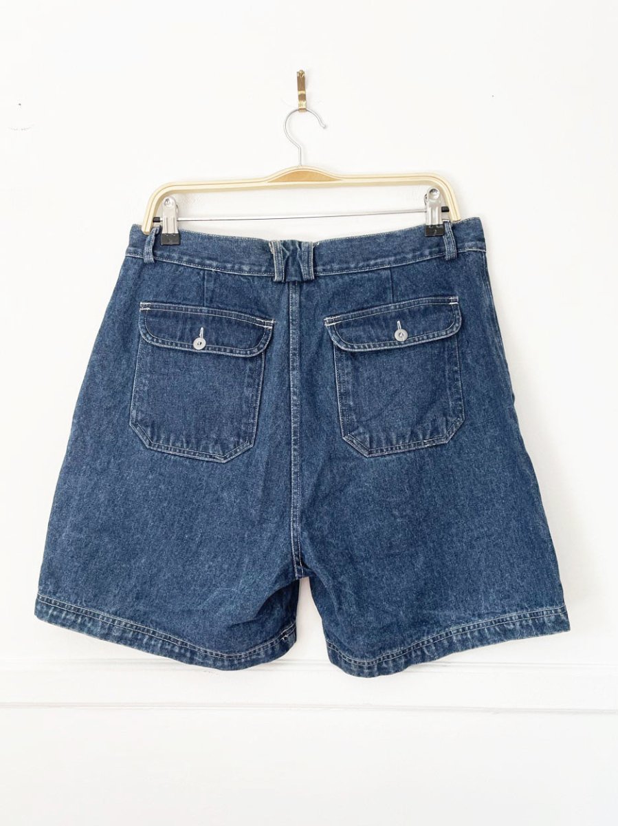 vintage 00s bb exploration pleated pocket denim shorts - good market thrift store
