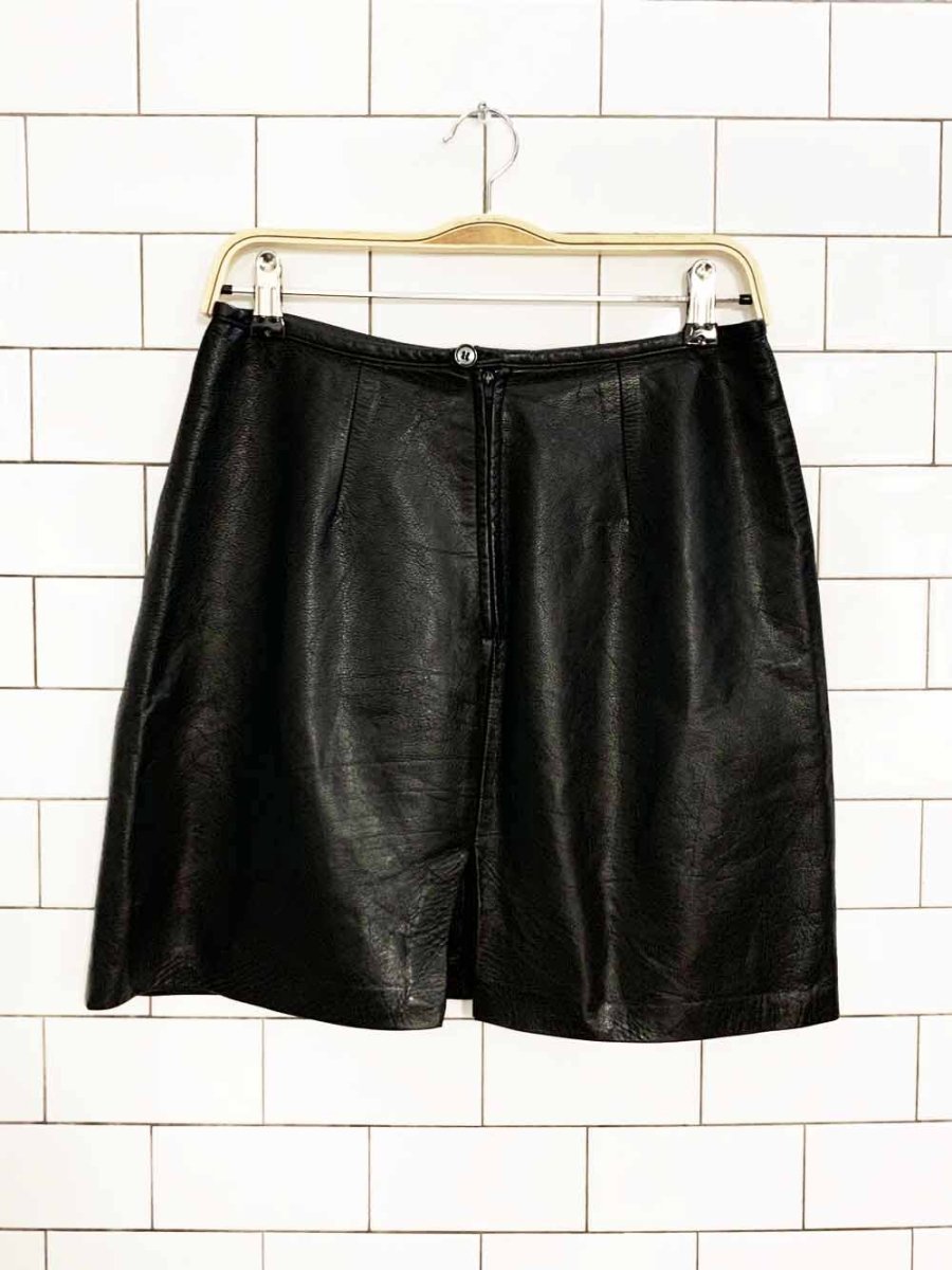 vintage 00s bedoya & sly soft leather mini skirt - good market thrift store