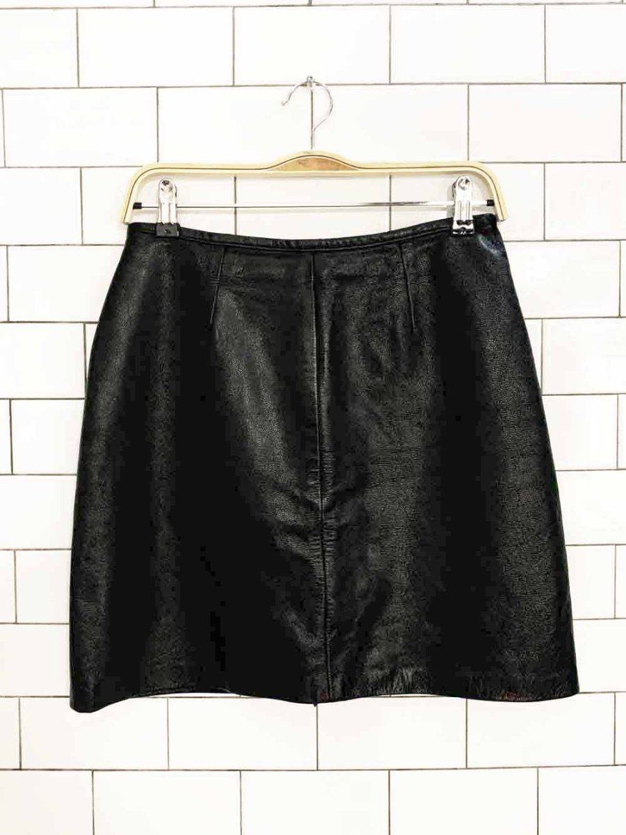 vintage 00s bedoya & sly soft leather mini skirt - good market thrift store