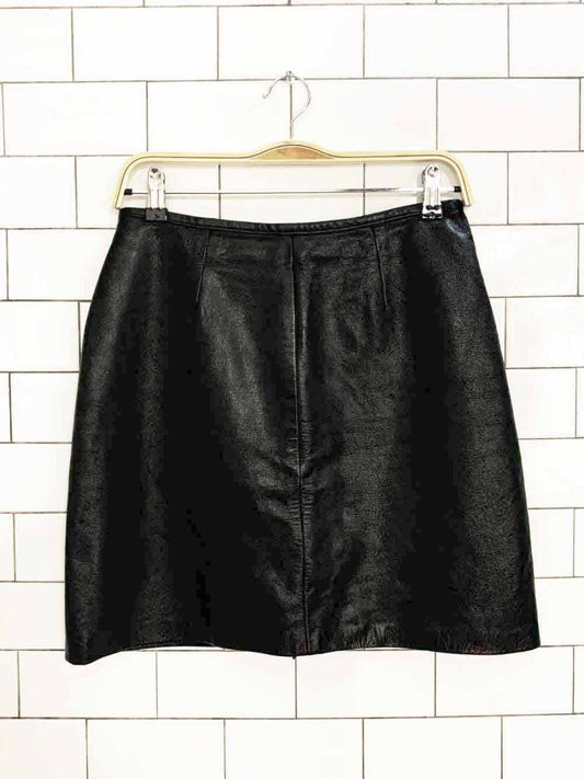 vintage 00s bedoya & sly soft leather mini skirt - good market thrift store