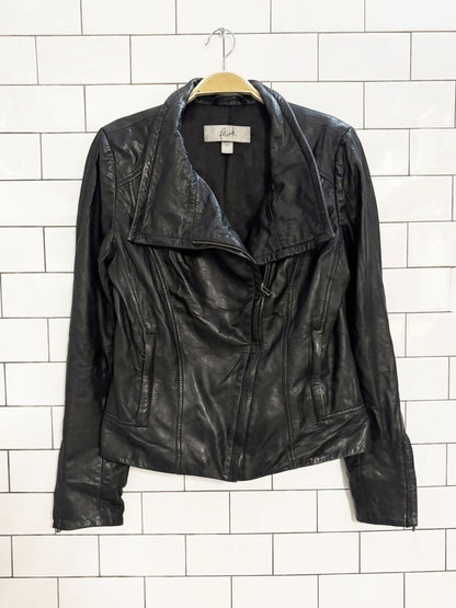vintage 00s blink butter leather biker jacket - good market thrift store
