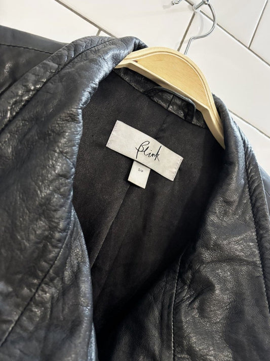 vintage 00s blink butter leather biker jacket - good market thrift store
