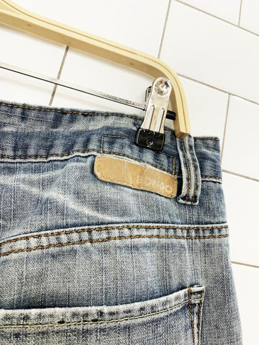 vintage 00s bongo jeans soft washed long denim shorts - good market thrift store