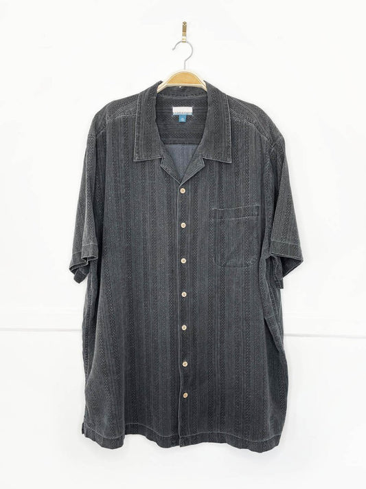 vintage 00s breakwater silk - blend cabana shirt - good market thrift store