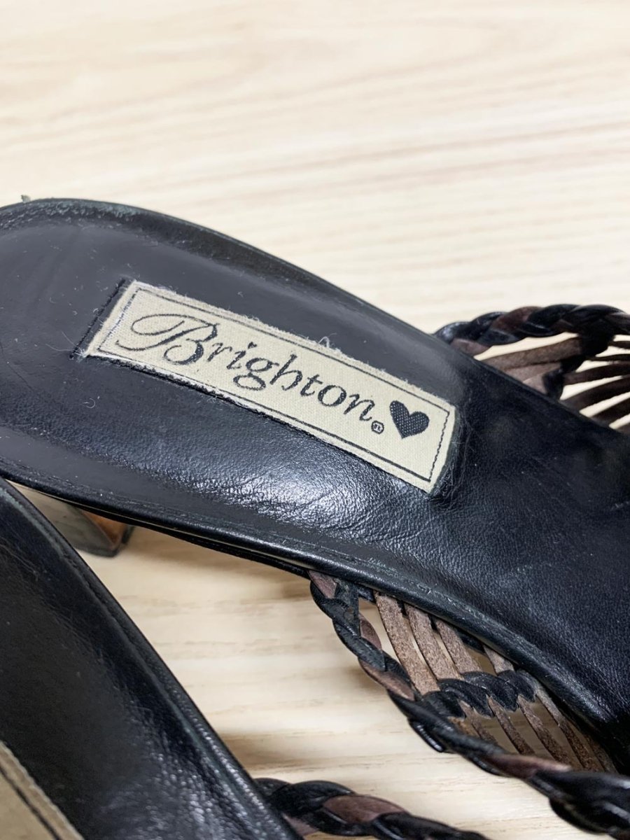 vintage 00s brighton woven leather mules | made in brazil - good market thrift store