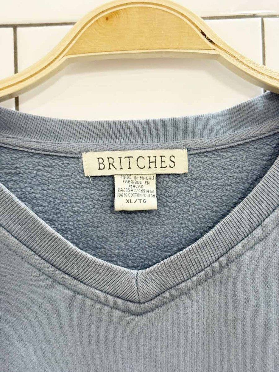 vintage 00s britches classic sport v - neck sweatshirt - good market thrift store