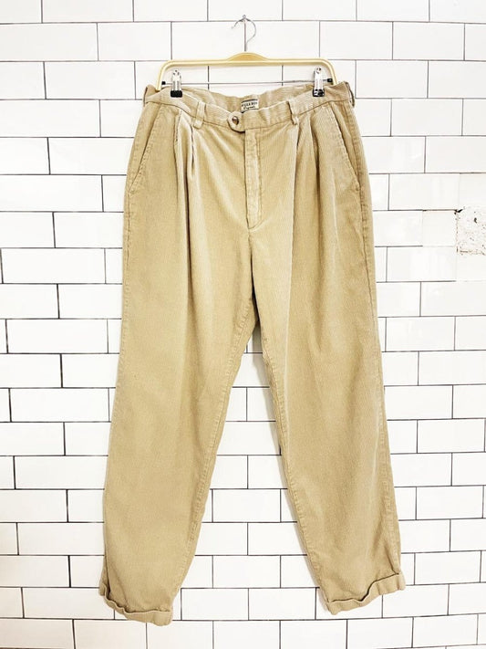 vintage 00s bugle boy chunky cord pleated trousers - good market thrift store
