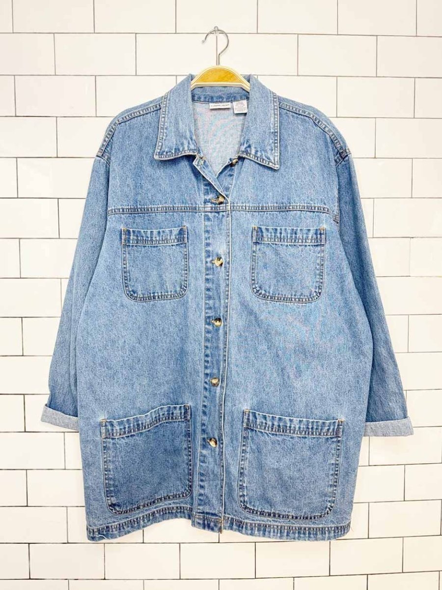 vintage 00s cabin creek denim chore coat - good market thrift store