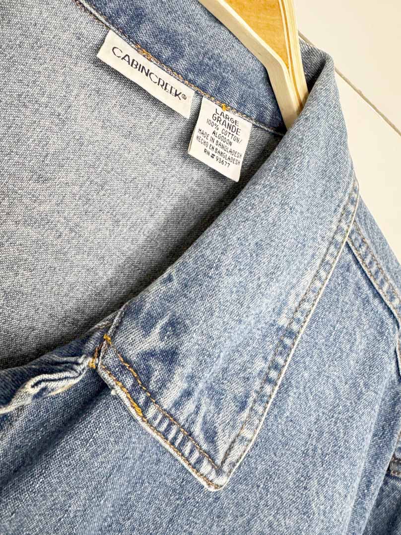 vintage 00s cabin creek denim chore coat - good market thrift store