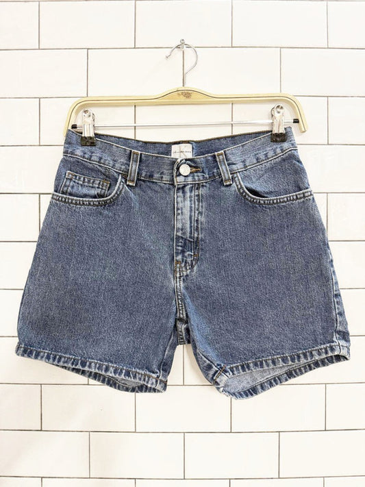 vintage 00s calvin klein mid - rise denim shorts - good market thrift store