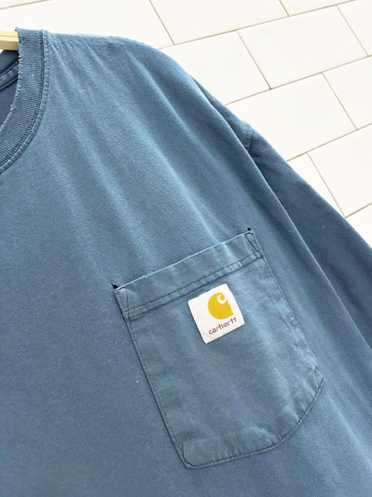 vintage 00s carhartt distressed pocket tee - good market thrift store