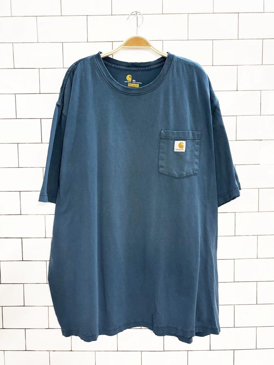 vintage 00s carhartt distressed pocket tee - good market thrift store