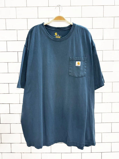 vintage 00s carhartt distressed pocket tee - good market thrift store