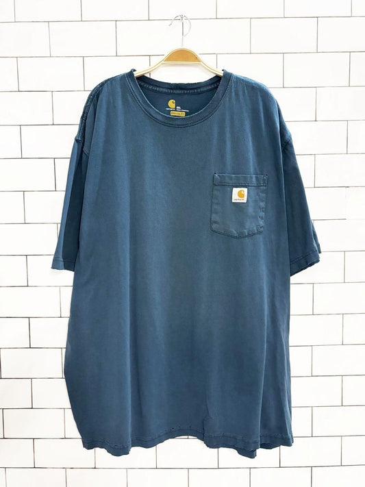 vintage 00s carhartt distressed pocket tee - good market thrift store