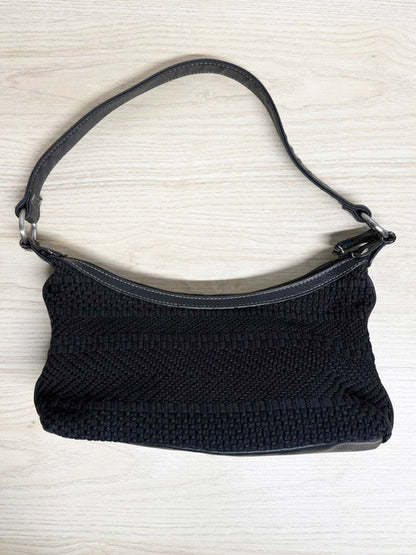 vintage 00s caribbean joe leather strap woven shoulder bag - good market thrift store