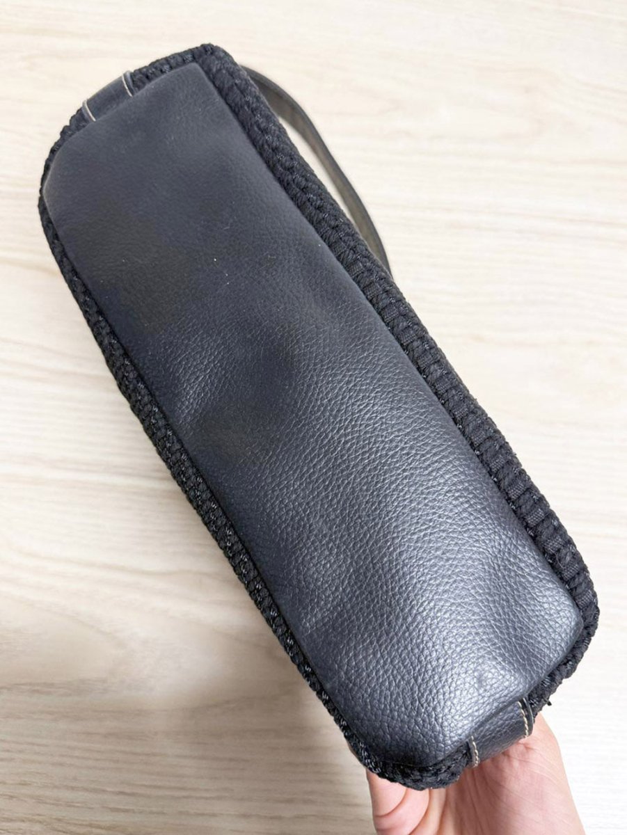 vintage 00s caribbean joe leather strap woven shoulder bag - good market thrift store