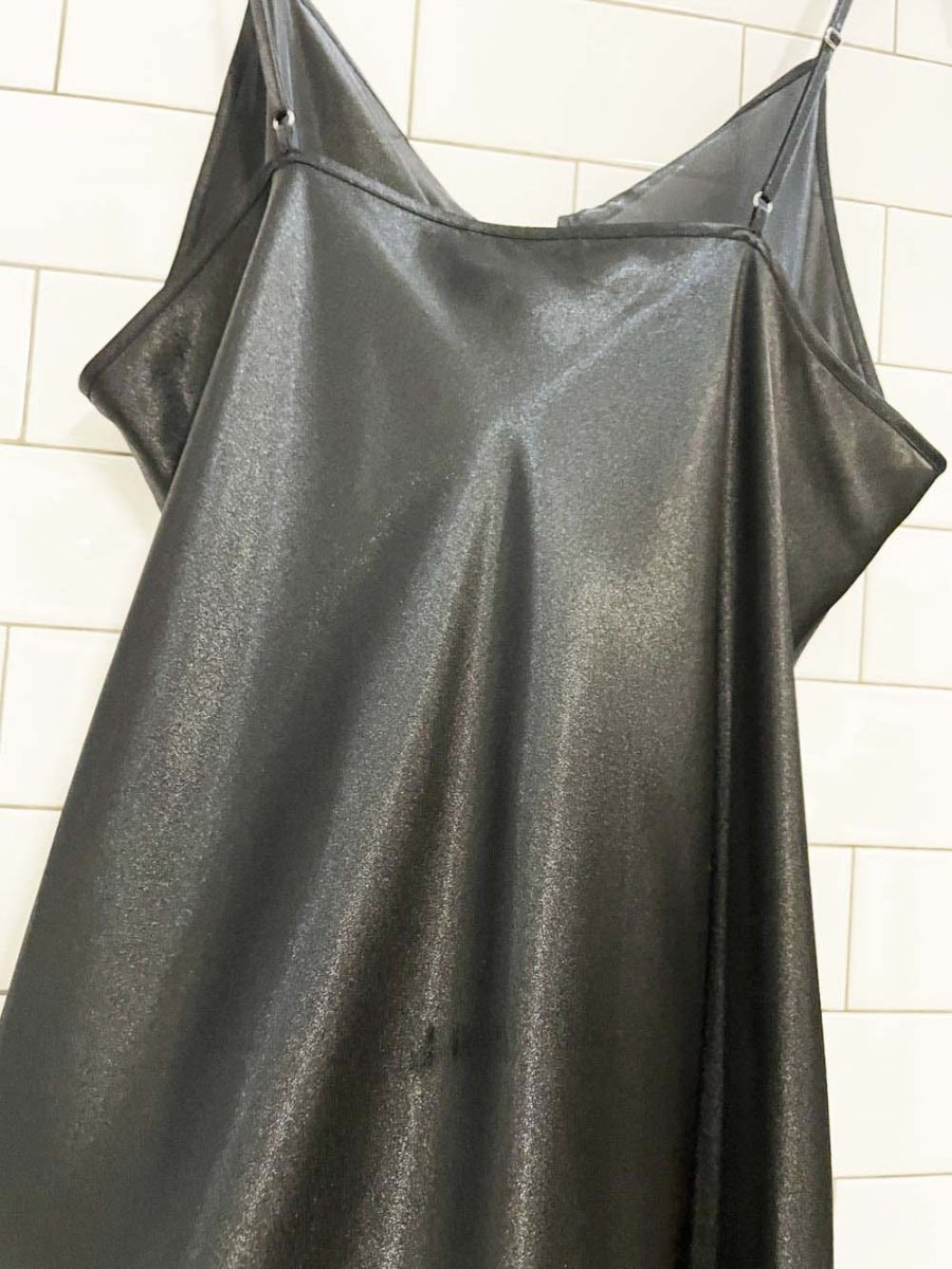 vintage 00s carroll reed feather tie slip mini dress - good market thrift store
