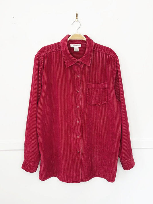 vintage 00s chadwicks chunky cord shirt jacket - good market thrift store