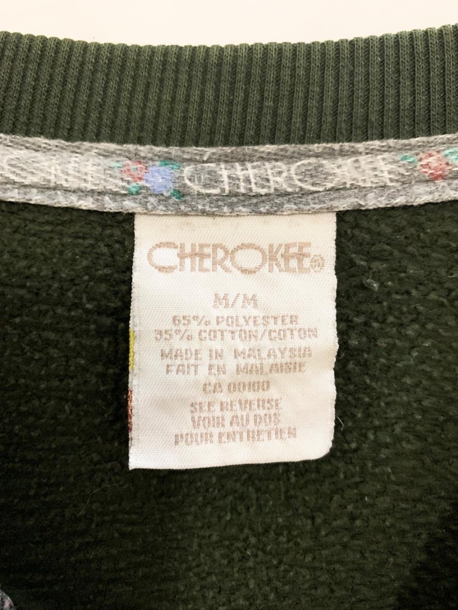 vintage 00s cherokee spell out cottage sweatshirt - good market thrift store