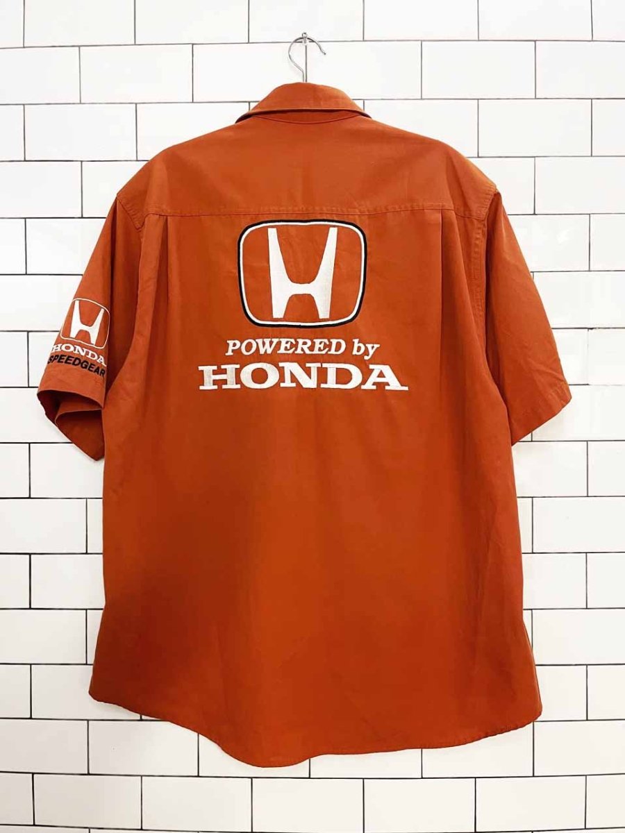 vintage 00s c.i.t.y honda racing team full button shirt - good market thrift store