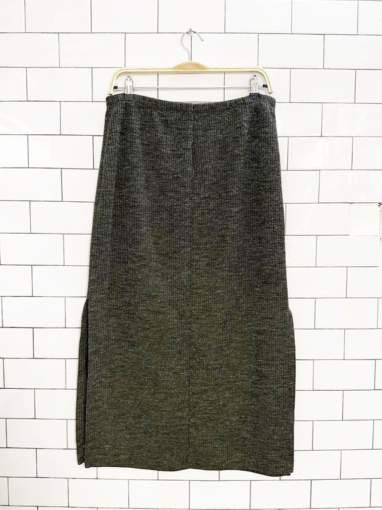 vintage 00s classic editions mohair - blend knit midi skirt | made in Canada - good market thrift store