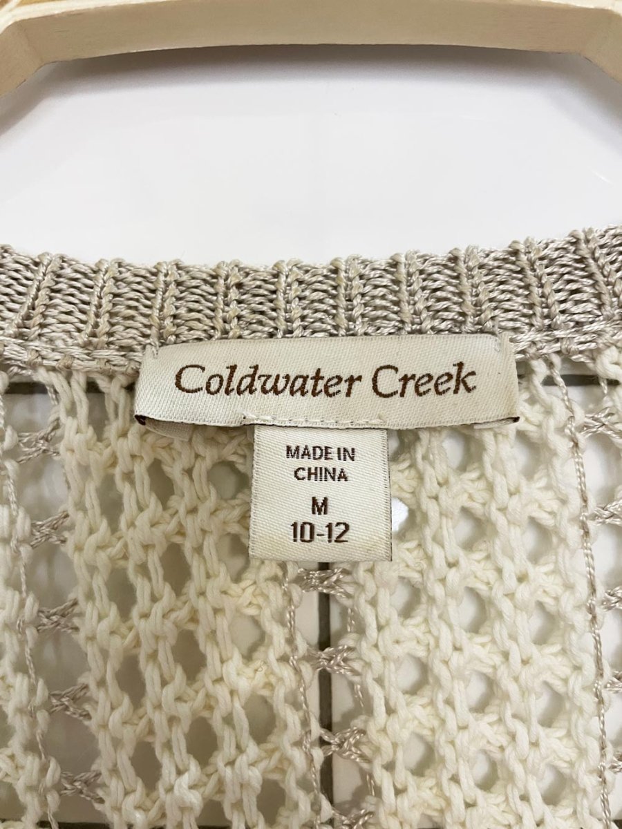 vintage 00s coldwater creek loose knit tie front cardigan - good market thrift store