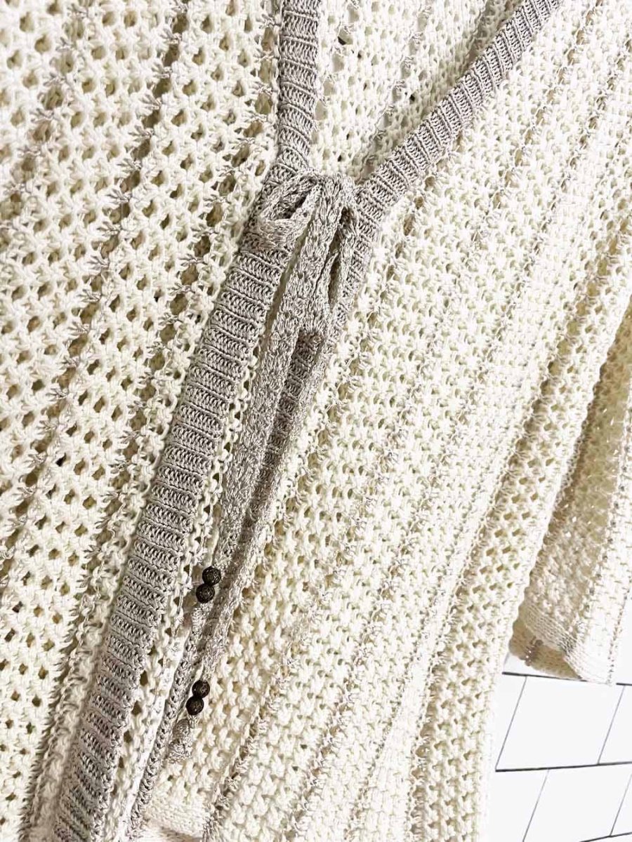 vintage 00s coldwater creek loose knit tie front cardigan - good market thrift store