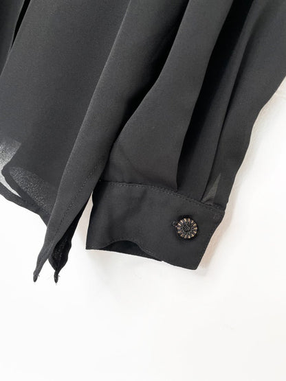 vintage 00s conrad c metallic chiffon blouse | made in Canada - good market thrift store