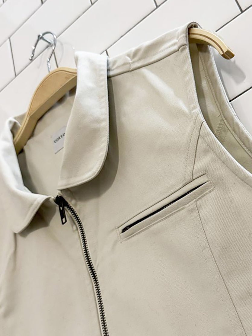 vintage 00s cotton casual full zip vest top - good market thrift store