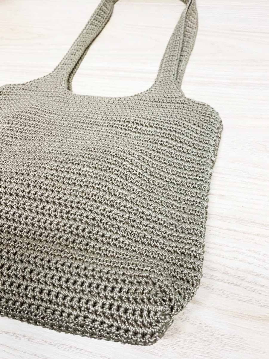 vintage 00s crochet knit leather patchwork boho shoulder bag - good market thrift store