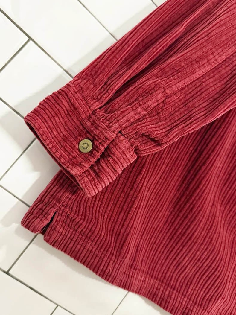 vintage 00s crossroads chunky cord full zip shirt jacket - good market thrift store