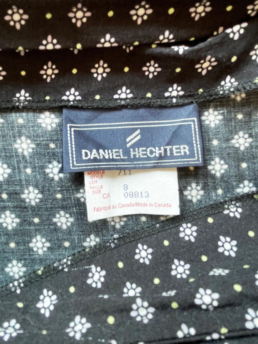 vintage 00s daniel hetcher micro floral wrap midi skirt | made in canada - good market thrift store