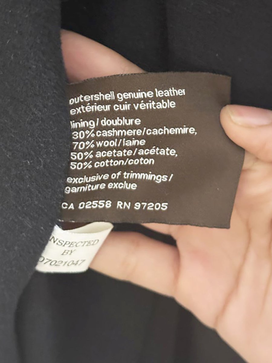 vintage 00s danier italian leather long jacket | cashmere - wool lining - good market thrift store